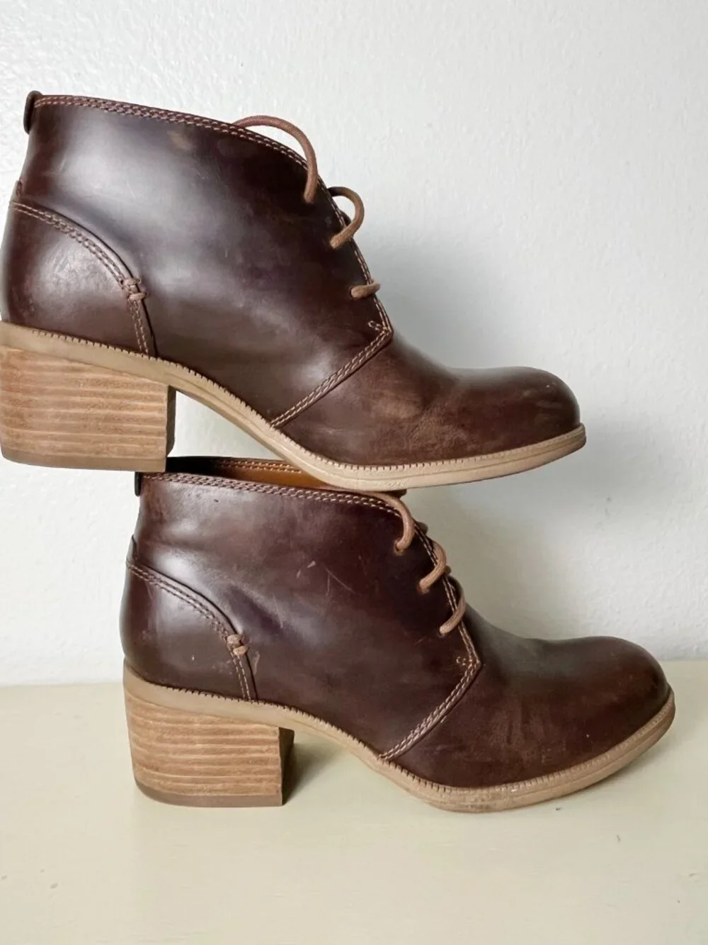 Clarks Maypearl Flora Leather Booties